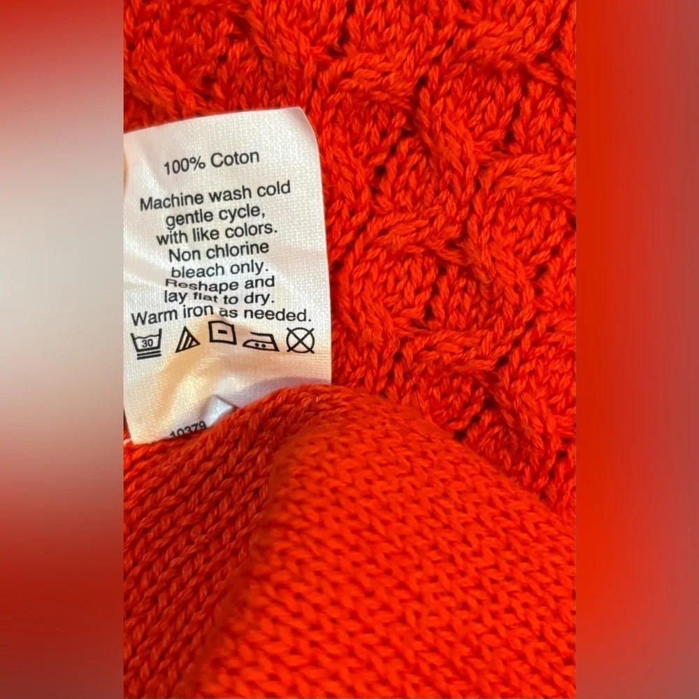 J. Crew Women’s Size XXS Red Cable Knit‎ Sweatshirt